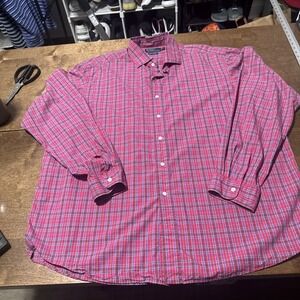 VTG Polo Ralph Lauren Westerton Button Up Shirt XXL Madras Plaid Logo LS Mens